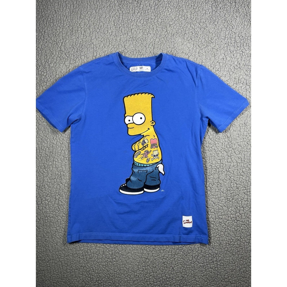 Bart Simpson Embroidered T-Shit Tattoo Mens Medium The Simpsons 20th Television
